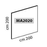 Parete espositiva MACRO lastra in forex, cm 200x200h. 