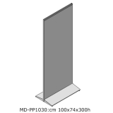 Pareti espositive autoportanti bifacciali - cm 100x300h.MD-PP1030