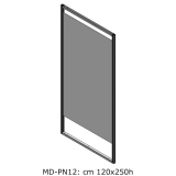 Parete modulare espositiva per composizioni autoportanti cm 120x250h. MD-PIN12