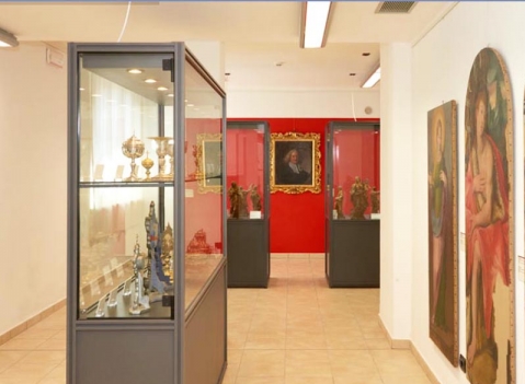 Vetrine espositive per musei della linea Argurion Museo d'Arte Sacra di Scaria