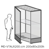MD-VTALR200 richiedi preventivo - Vetrina espositiva ad isola linea ARGURION Vetrina espositiva ad isola linea ARGURION "telaio in alluminio"cm 80x200x200h. - Vetrina espositiva ad isola linea ARGURION
