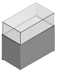 Vetrina espositiva a tavolo linea THECA cm 70x120x120h MD-VTVT120