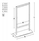 Bacheca autoportante con struttura in metallo - Bacheca autoportante con struttura in metallo