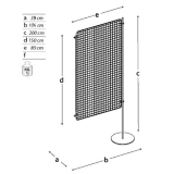 Pannello espositivo EXPO' "griglia aggiuntiva" con base tonda MD-EXGT1 - Pannello espositivo EXPO' 