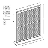 MD-PNP24G richiedi preventivo - Pann.espositivo SIDEROS Pann.espositivo SIDEROS "n.2 griglie metalliche" con morsetti.MD-PNP24G - Pann.espositivo SIDEROS