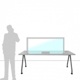 MD-SFO14.06A richiedi preventivo - Schermo divisorio MACRO FRONT OFFICE - cm 140x60h con fessura passacarte cm 30x8h Schermo divisorio MACRO FRONT OFFICE - cm 140x60h con fessura passacarte cm 30x8h - Schermo divisorio MACRO FRONT OFFICE - cm 140x60h con fessura passacarte cm 30x8h