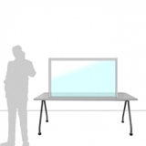 MD-SFO14.08B richiedi preventivo - Schermo divisorio MACRO FRONT OFFICE - cm 140x80h con lastra sollevata cm 4 Schermo divisorio MACRO FRONT OFFICE - cm 140x80h con lastra sollevata cm 4 - Schermo divisorio MACRO FRONT OFFICE - cm 140x80h con lastra sollevata cm 4