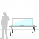 MD-SFO16.06A richiedi preventivo - Schermo divisorio MACRO FRONT OFFICE - cm 160x60h con fessura passacarte cm 30x8h Schermo divisorio MACRO FRONT OFFICE - cm 160x60h con fessura passacarte cm 30x8h - Schermo divisorio MACRO FRONT OFFICE - cm 160x60h con fessura passacarte cm 30x8h