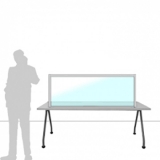 MD-SFO16.06B richiedi preventivo - Schermo divisorio MACRO FRONT OFFICE - cm 160x60h con lastra sollevata cm 4 Schermo divisorio MACRO FRONT OFFICE - cm 160x60h con lastra sollevata cm 4 - Schermo divisorio MACRO FRONT OFFICE - cm 160x60h con lastra sollevata cm 4