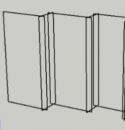 Pannello espositivo, cm 125x250h