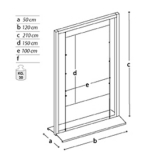 MD-PN12CD richiedi preventivo - Pann. espositivo SIDEROS' Pann. espositivo SIDEROS' "lastra composita" con cavetti e morsetti.MD-PN12CD - Pann. espositivo SIDEROS'
