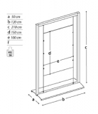 MD-PN12CM richiedi preventivo - Pann.espositivo SIDEROS' Pann.espositivo SIDEROS' "lastra in plexiglass" con cavetti e morsetti.MD-PN12CM - Pann.espositivo SIDEROS'