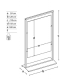 MD-PN12M richiedi preventivo - Pann.espositivo SIDEROS' Pann.espositivo SIDEROS' "lastra in plexiglass" con morsetti.MD-PN12M - Pann.espositivo SIDEROS'