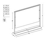 MD-PN24 richiedi preventivo - Pannello espositivo SIDEROS' Pannello espositivo SIDEROS' " lastra composita" con morsetti MD-PN24 - Pannello espositivo SIDEROS'