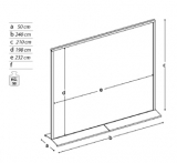 MD-PNP24 richiedi preventivo - Pannello espositivo SIDEROS Pannello espositivo SIDEROS "lastra composita" inserita nel telaio.MD-PNP24 - Pannello espositivo SIDEROS